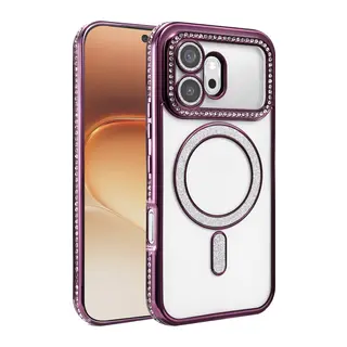 Huawei Honor 600 Joke Simli Magneticsafe Kılıf - Derin Mor