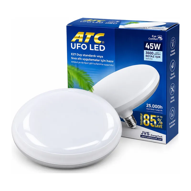 45W E27 Ufo Tipi Led Lamba Ampul 6500K - 3600LÜMEN