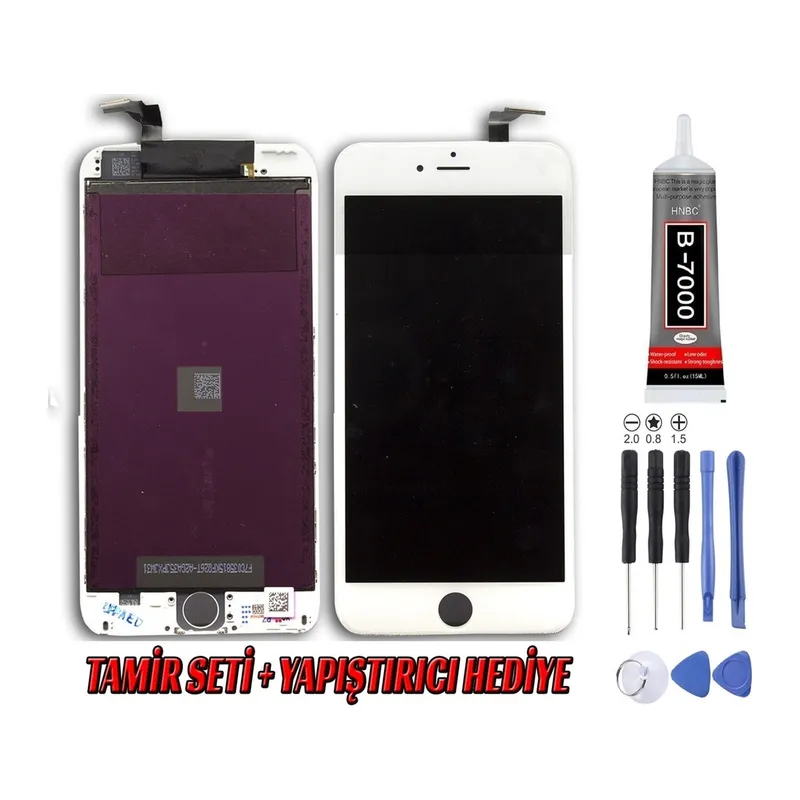 Iphone 6 Plus Lcd Ekran A Kalite Beyaz Montaj Kiti