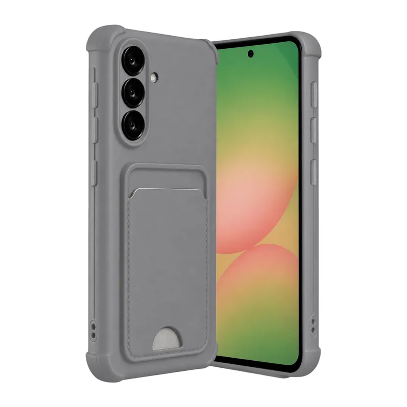 Samsung Galaxy A17 5G Kelvin Kartvizitli Silikon - Gri