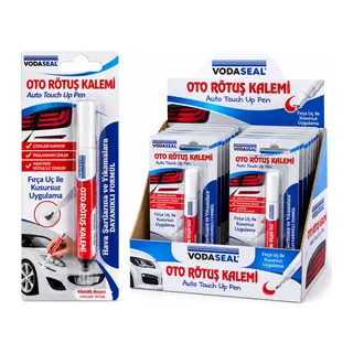 12 Adet Metalik Beyaz Oto Rötuş Kalem Fırça Uç 5ML