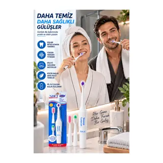 3 Farklı Başlıklı Elektrikli Diş Fırçası Seti