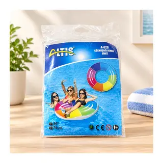 Gökkuşağı Renkli Simit 76 cm