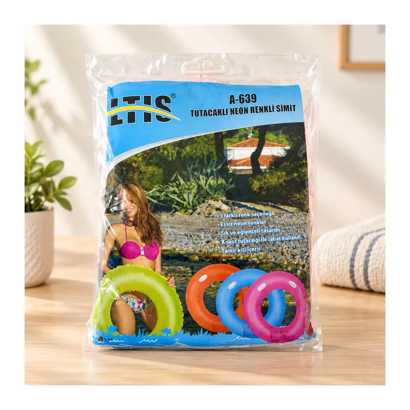 Tutacaklı Neon Renkli Simit 120 cm