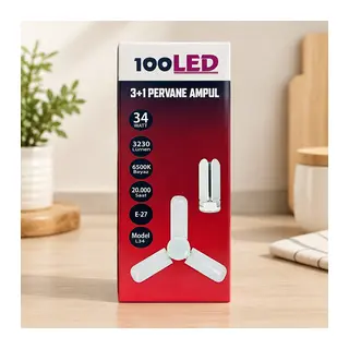 LED Pervane Ampul Jumbo 3+1