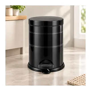Mikro 5 L Siyah Pedallı Çöp Kovası