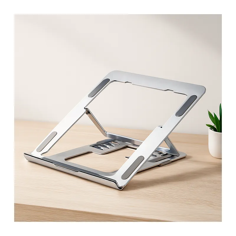Katlanabilir Alüminyum Laptop Stand 6 Açılı Gümüş