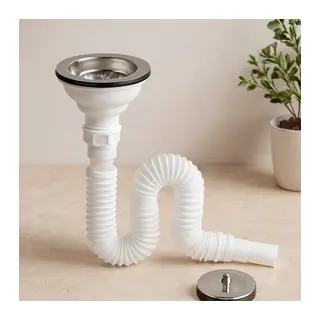 Filtreli körüklü çöpmak kafalı lavabo sifonu