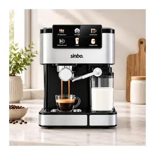 Espresso Kahve Makinesi 6 Programlı, 1.5L Su & 500ml Süt Hazneli