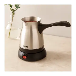Çelik Elektrikli Cezve - Türk Kahvesi Makinesi 500 ml (6 Fincan) 360° Kablosuz