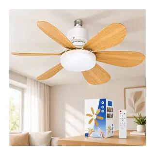 Kumandalı Tavan Vantilatör Avize - 6 Kanat 52cm 3 Kademe