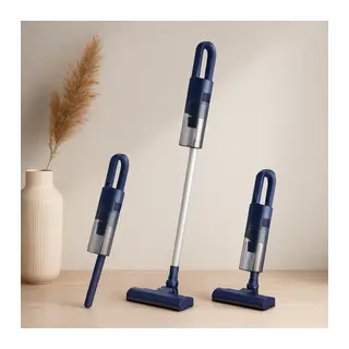 Dikey Elektrikli Süpürge 500W - 1.5L Toz Hazne, Çift Filtre, 90° Başlık (Mavi)