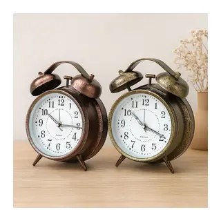 Çift Zilli Metal Masa Çalar Saat (10 cm)