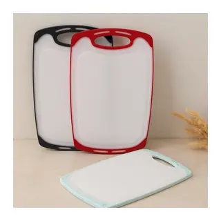 40x24 cm Plastik Kesim Panosu - Kaymaz Silikon Kenarlı, 10 mm