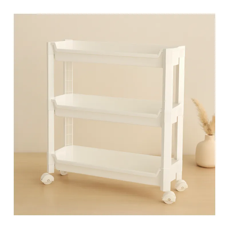 3 Katlı Tekerlekli Sepet Organizer Raf