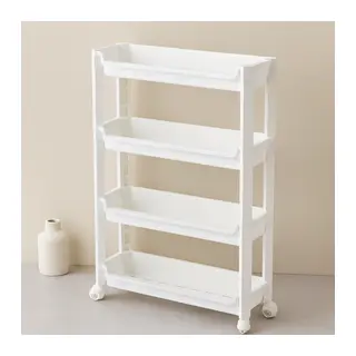 4 Katlı Tekerlekli Sepet Organizer Raf 465x145x670mm
