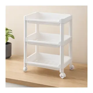 3 Katlı Tekerlekli Sepet Organizer Raf - 352x220x480 mm