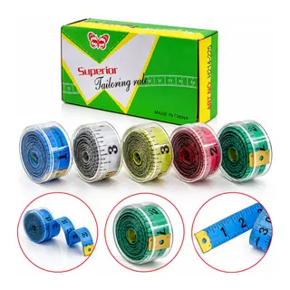 12 Adet Superior Şerit Mezura Mezro 1.5MT Plastik Kutulu