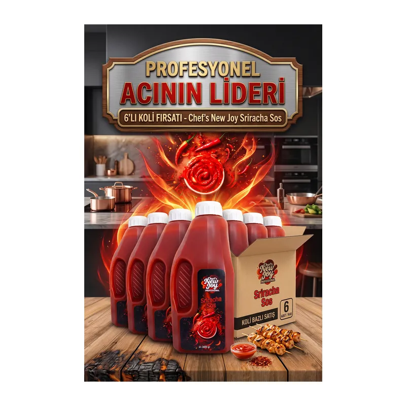 Sriracha Sos 2400 G x 6 Adet - 1 Koli (Koli Bazlı Avantaj Paketi) Profesyonel Lezzet Acı Sos