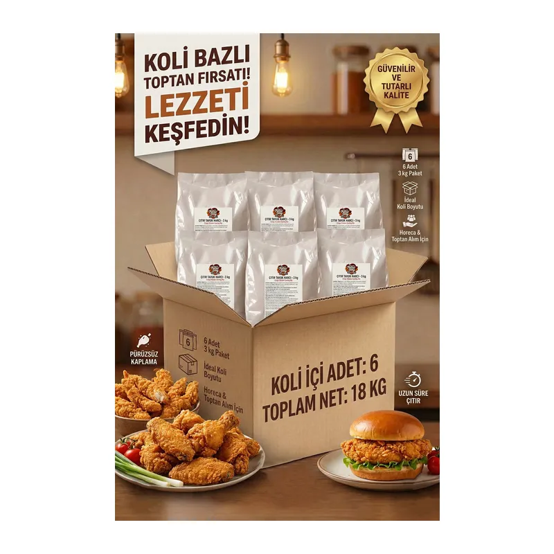 Çıtır Tavuk Pane Harcı 3000 G x 6 Adet - 1 Koli (Koli Bazlı Avantaj Paketi)