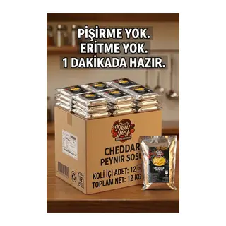 Cheddar Sos 1000 G x 12 Adet - 1 Koli (Koli Bazlı Avantaj Paketi)