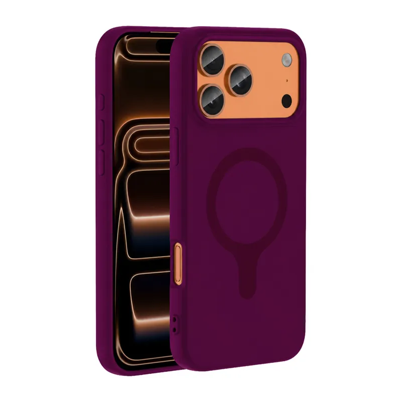 Joko Apple iPhone 18 Pro/17 Pro Z Silikon Magsafe Kapak - Bordo