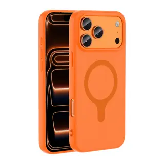 Joko Apple iPhone 18 Pro Max/17 Pro Max Z Silikon Magsafe Kapak - Turuncu