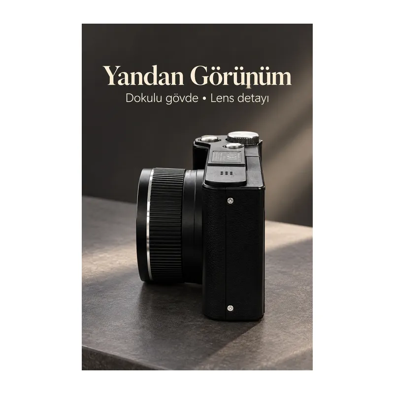 Seyahat ve Günlük Çekimler İçin Katlanabilir Ekranlı Dijital Kamera