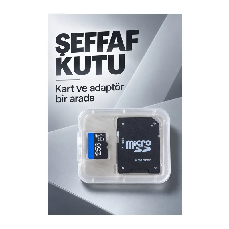 SD Adaptörlü 256 GB Micro SD Bellek Kartı
