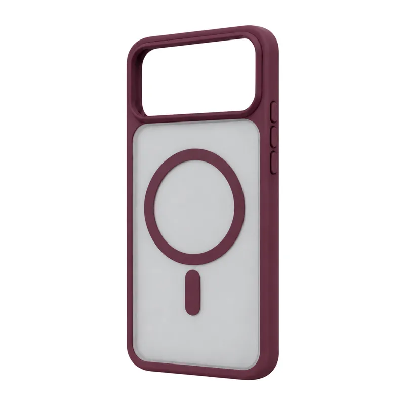 Apple iPhone 18 Pro Loji Magsafe Kapak - Bordo