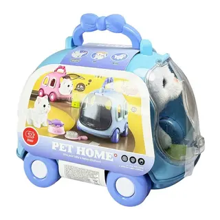 JND-6801 Taşıma Araba Çantalı Hareketli Pilli Kedi Set -Vardem Oyuncak