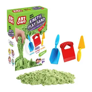 03692 Aksesuarlı Yeşil Kinetik Oyun Kumu 1000 Gr