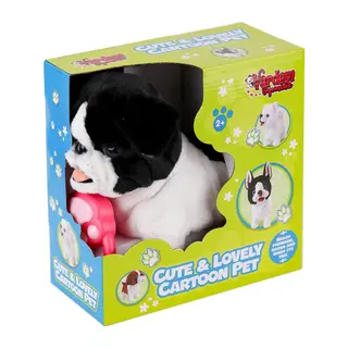 PR66308-25T Tasmalı Yürüyen Peluş Fransız Köpeği