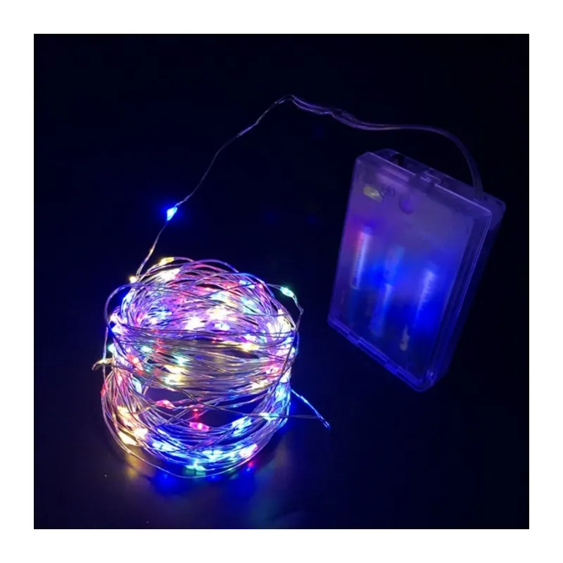 GD966 Şerit Pilli Aydınlatma 3 metre 30 Adet RGB Peri Led