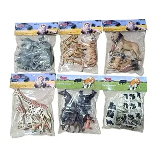 SH-P9904-07AL 6 AST 7PCS ASLAN-KAPLAN-ZÜRAFA-İNEK-FİL(Belirtilen fiyat, tekli satış için adet fiyatıdır.)