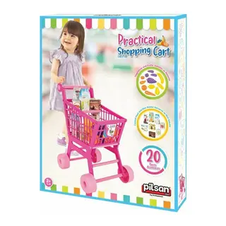 07 608 Pilsan Pratik Pembe Market Arabası (meyve ve sebze)