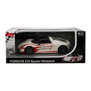 70710 1:14 Uzaktan Kumandalı Porsche 918 Spyder Weissach Işıklı Araba 32 cm