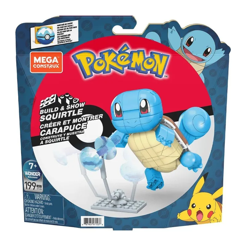 GYH00 MEGA™ Pokémon™ Squirtle - Yap ve Oyna Figürler 199 parça +7 yaş