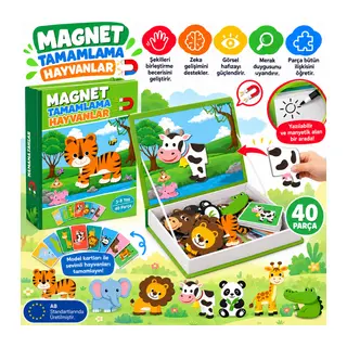 1512 Magnet Tamamlama - Hayvanlar/ +3 yaş