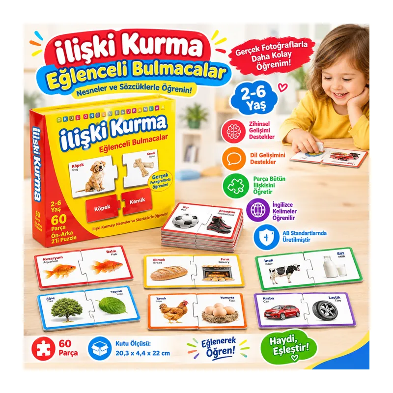 1437 Eğlenceli Bulmacalar - İlişki Kurma / 2-6 yaş