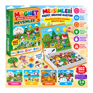 1505 Magnet Hikaye Oluşturma - Mevsimler / +3 yaş