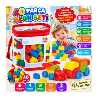 01021 Akıllı Çocuk Blokları 40 Parça