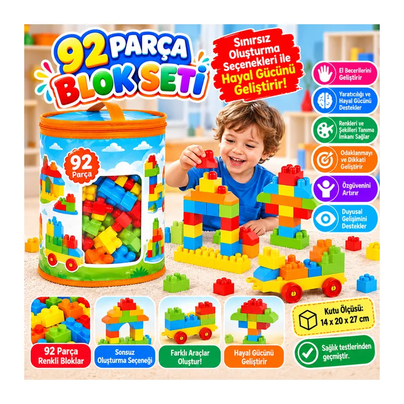 01254 Multi Blok Seti 92 Parça