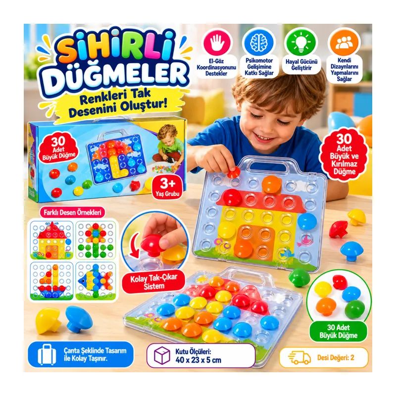 039 SİHİRLİ DÜĞMELER-JUNİOR adet fiyatıdır