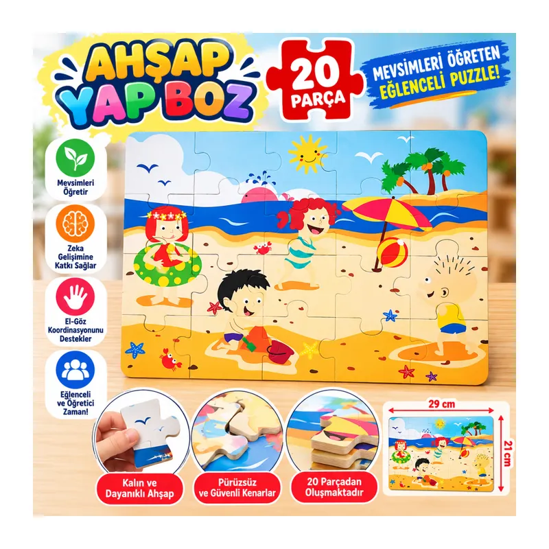 CS-1282 Yaz Ahşap Yer Puzzle