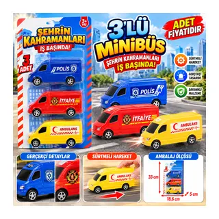 NZM-268 3'Lü Minibüs (Ambulans,Polis,İtfaiye) NessiWorld adet fiyatıdır