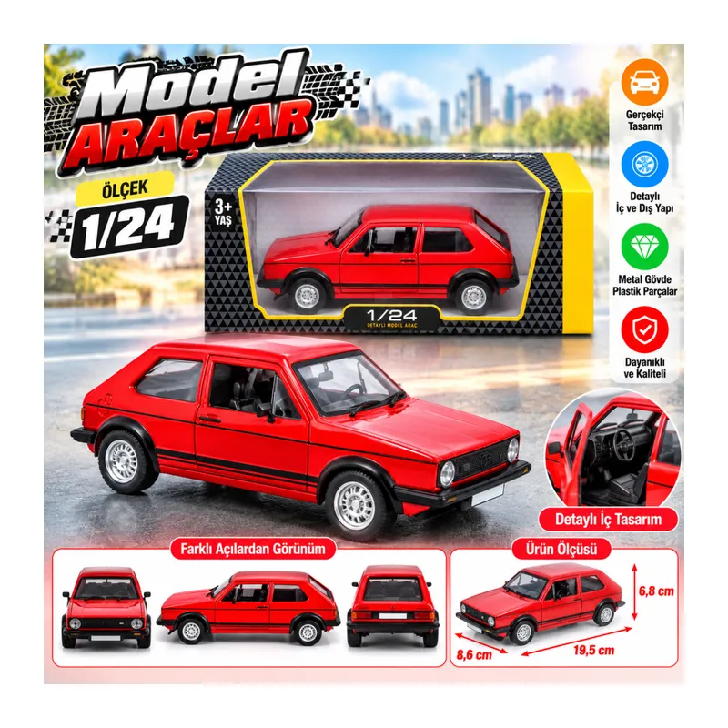 21089 1:24 Model Araç Mk1 Gtı adet fiyatıdır