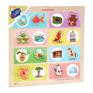 ONY-363-364 Ahşap Tutmalı Eşleştirme Hangi Hayvan Nerede Yaşar