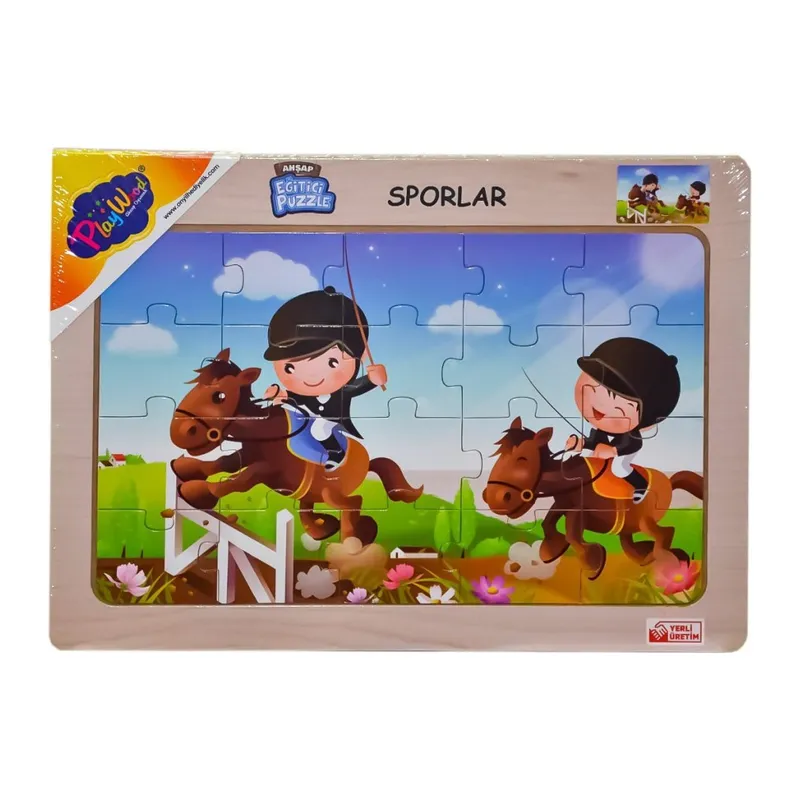 ONY-85-86-87-88 Ahşap Eğitici Puzzle Sporlar -Onyıl