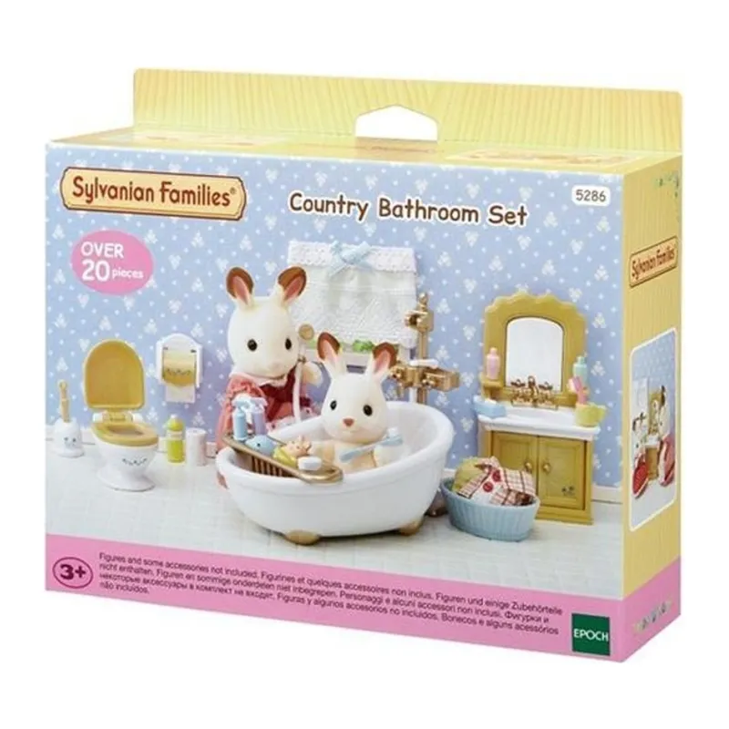 5286 Sylvanian Families, Banyo Seti, 20 parça,+3 yaş, figürler ayrı satılır.